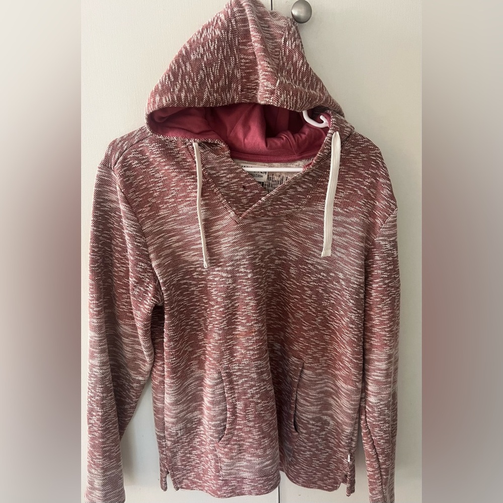 NWOT Hang Ten Hoodie Red Drawstring Long Sleeve Stretch Pocket Pullover sz L